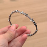 Bracelet Barbelé Homme - Jonc Punk en Acier - Vignette | Steampunk Store