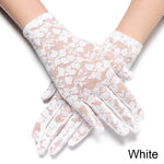 Kurze florale Spitzenhandschuhe - Vintage-Stil - Vignette | Steampunk Store