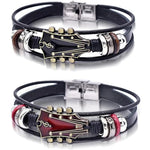 Bracelet Guitare Punk Rock en Similicuir - Vignette | Steampunk Store