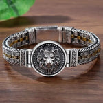 Bracelet Lion et Rotin Homme en Argent S925 - Vignette | Steampunk Store