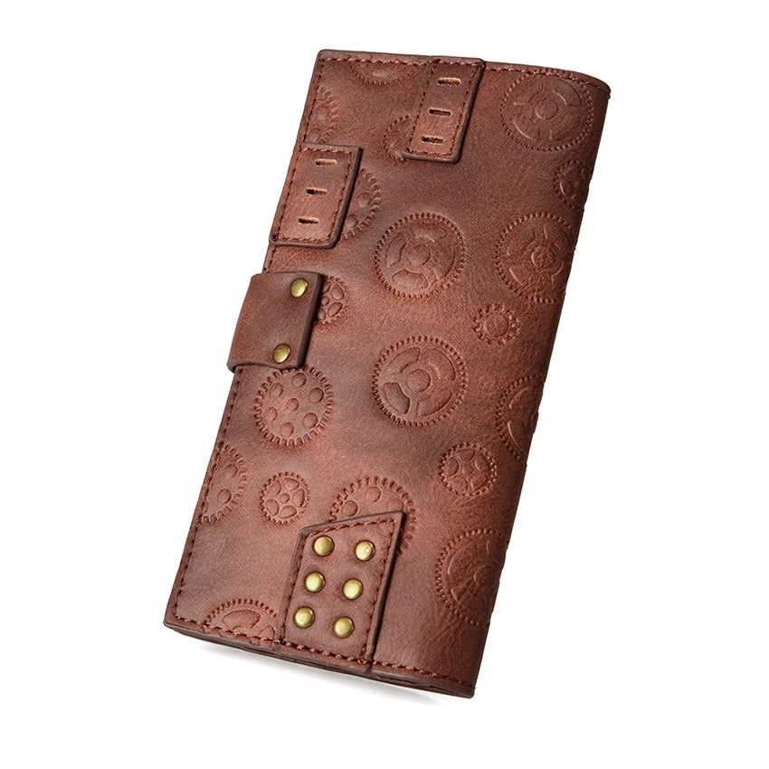 Portefeuille long vintage — Steampunk Style - Vue rapprochee
