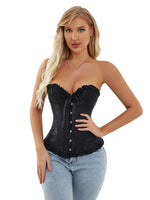Sage Green Victorian Jacquard Corset - Vignette | Steampunk Store