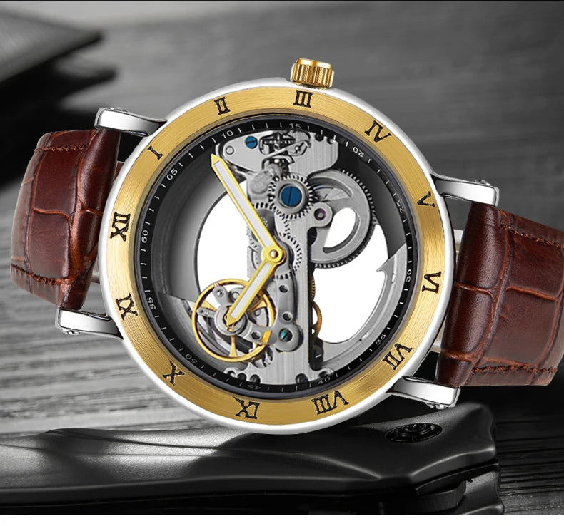 Montre Squelette Homme Transparente à Ponts Ajourés - vue 8
