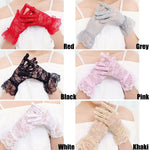 Kurze florale Spitzenhandschuhe - Vintage-Stil - Vignette | Steampunk Store