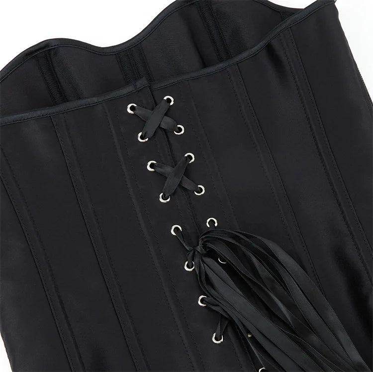 Damen-Korsett aus einfarbigem Satin – 5 Farben - Detail 18