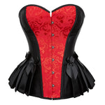 Espartilho de Jacquard com Peplum - Estilo Burlesco - Vignette | Steampunk Store