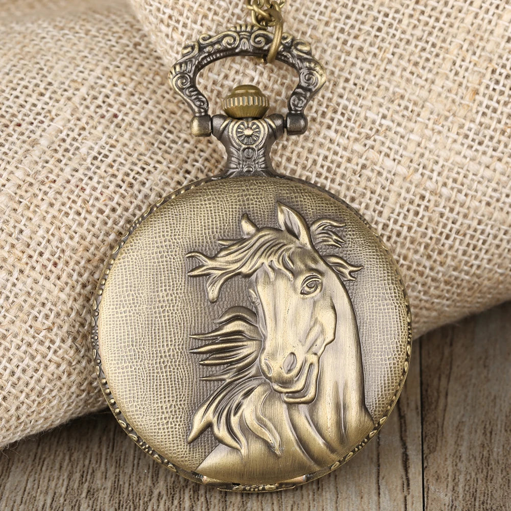 Montre à gousset cheval vintage en bronze — Stallion - Photo 10