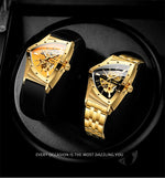 Montre Squelette Triangulaire Homme Bracelet Acier - Vignette | Steampunk Store