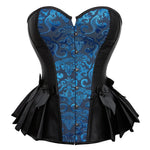 Espartilho de Jacquard com Peplum - Estilo Burlesco - Vignette | Steampunk Store