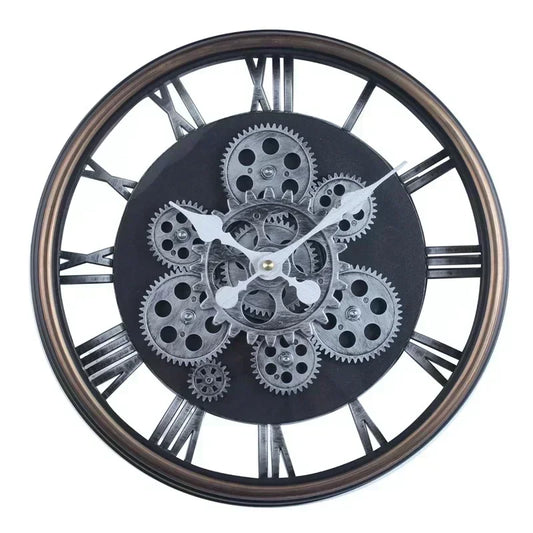 Clock Mechanism Rotating - Moving Gears