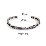 Bracelet Viking Torsadé - Jonc Acier Homme - Vignette | Steampunk Store