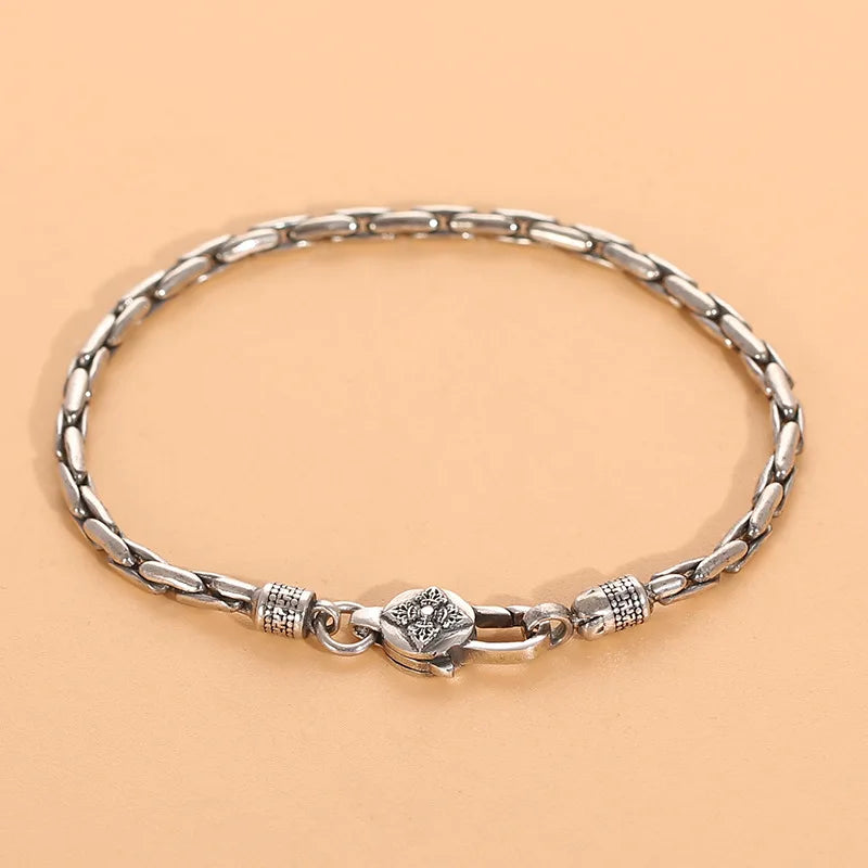 Bracelet Vajra Mantra Homme en Argent S925 - présentation du modèle 24