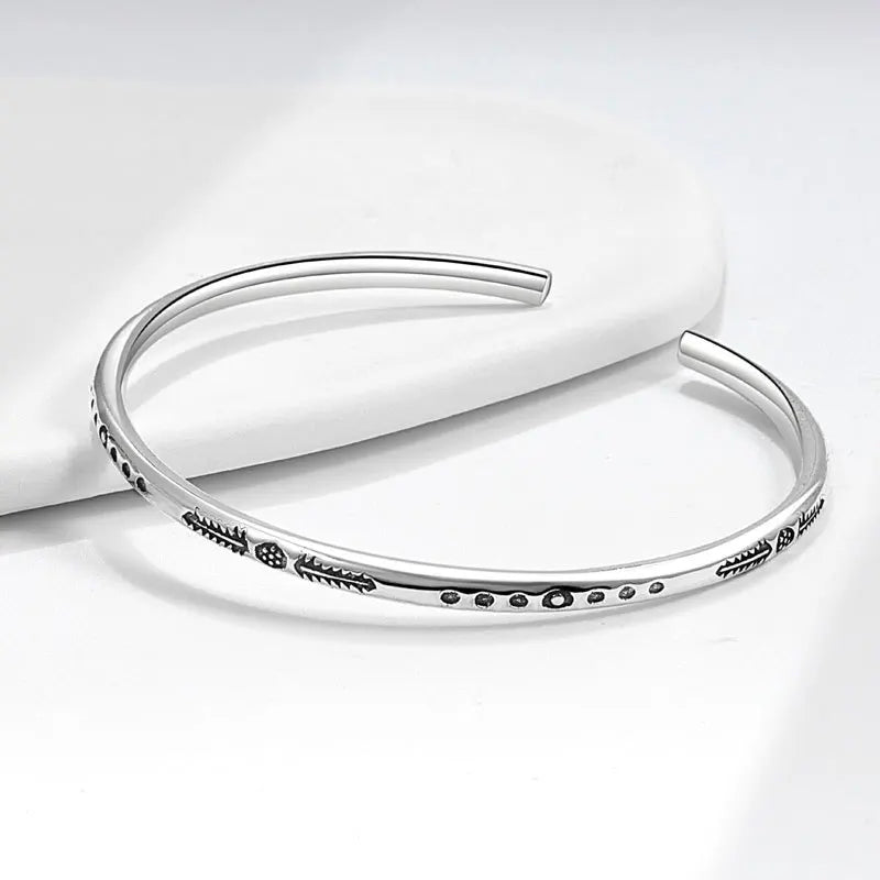 Bracelet Plume Homme Réglable en Argent S925 - vue du fermoir 19