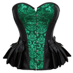 Espartilho de Jacquard com Peplum - Estilo Burlesco - Vignette | Steampunk Store