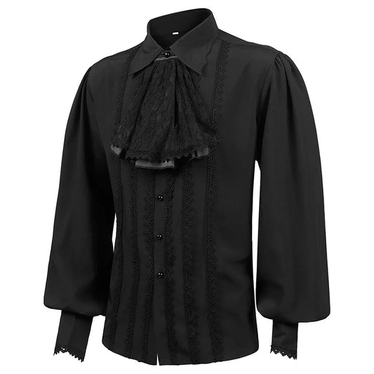 Camisa Steampunk de Hombre con Volantes - Lord Vampiro