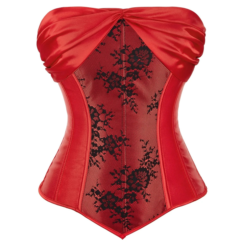 Corset Victorien Satin et Dentelle - 4 Couleurs - détail 6