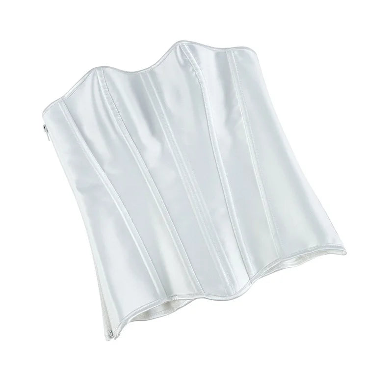 Damen-Korsett aus einfarbigem Satin – 5 Farben - Detail 5