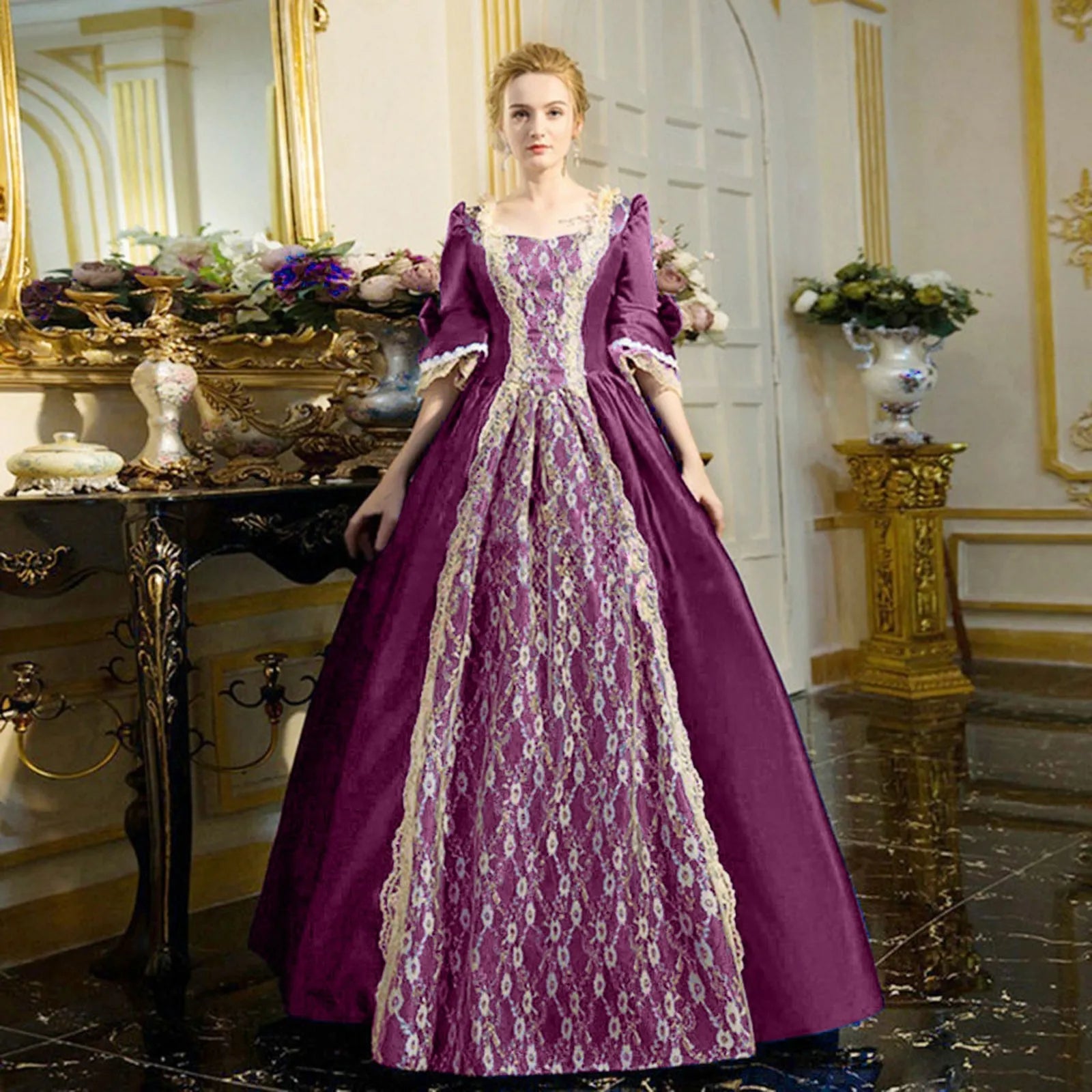 Baroque Dress for Women Golden Era