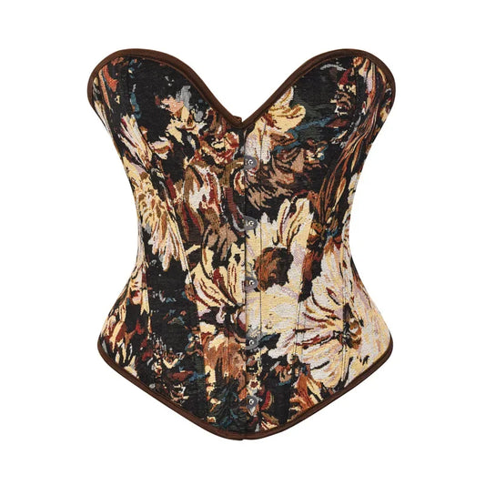 Plus Size Vintage Floral Corset - detail 3