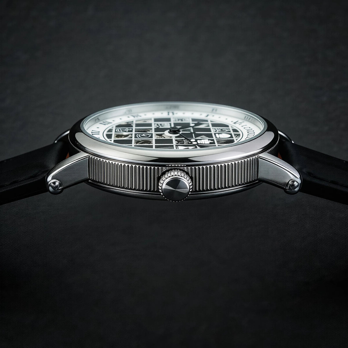 Montre Squelette Homme à Cadran Échiquier - vue 4