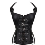 Espartilho Steampunk Halter em Pele Sintética - Vignette | Steampunk Store