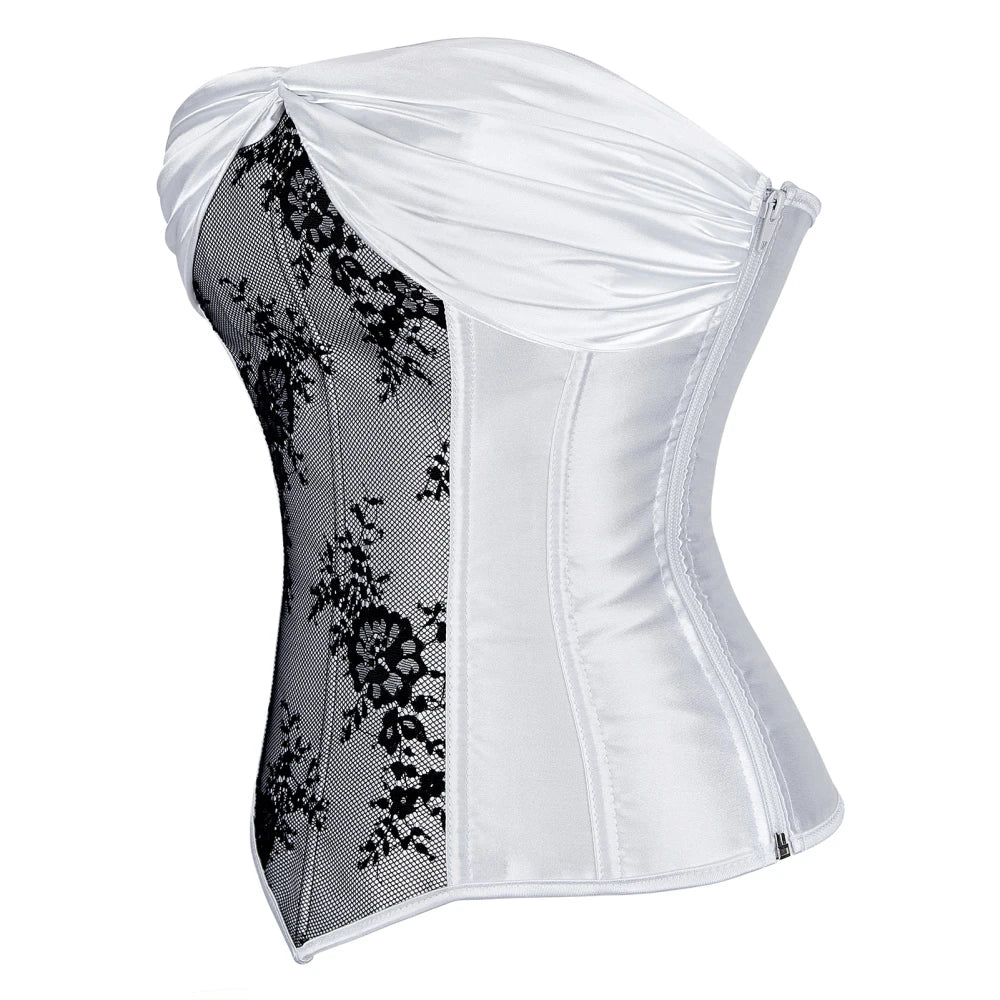 Corset Victorien Satin et Dentelle - 4 Couleurs - détail 17