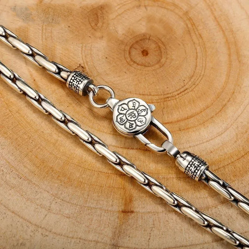 Bracelet Vajra Mantra Homme en Argent S925 - détail du motif 10