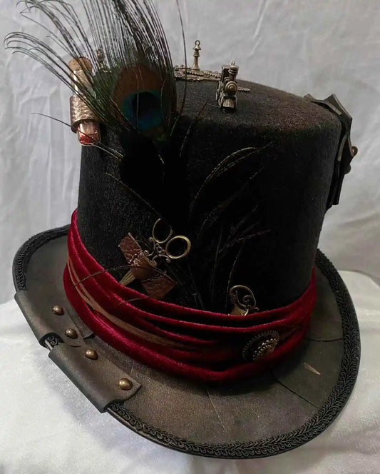 Cartola Steampunk Premium - Comboio a Vapor e Engrenagens