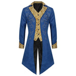 Redingote Bleue Homme - Broderies Or Victoriennes - Vignette | Steampunk Store