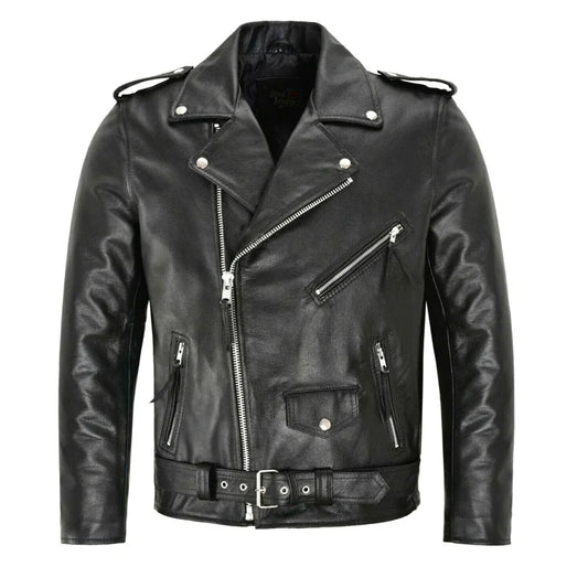 Veste de moto punk en cuir PU pour homme – Slim Fit