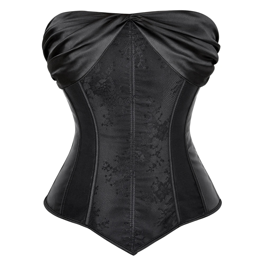 Corset Victorien Satin et Dentelle - 4 Couleurs - détail 23