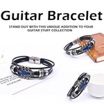 Bracelet Guitare Punk Rock en Similicuir - Vignette | Steampunk Store