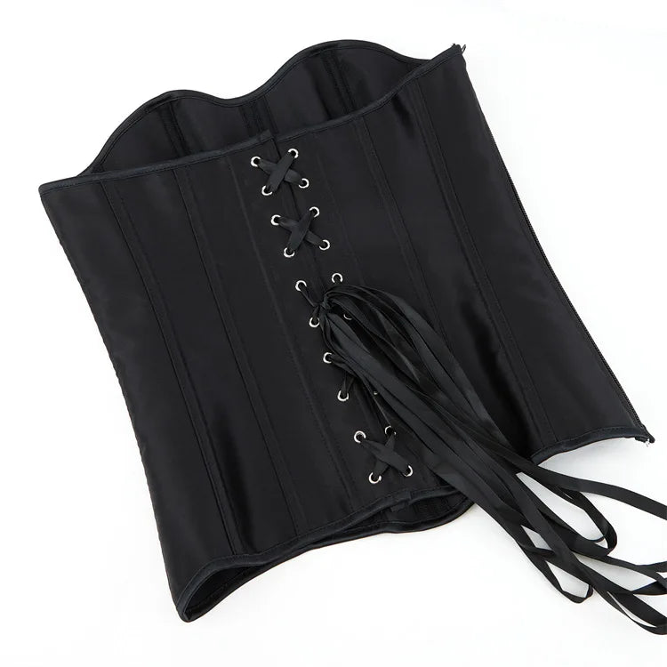 Damen-Korsett aus einfarbigem Satin – 5 Farben - Detail 16