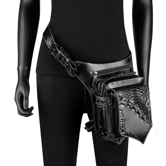 Bolsa de perna masculina punk - bolsa de motocicleta