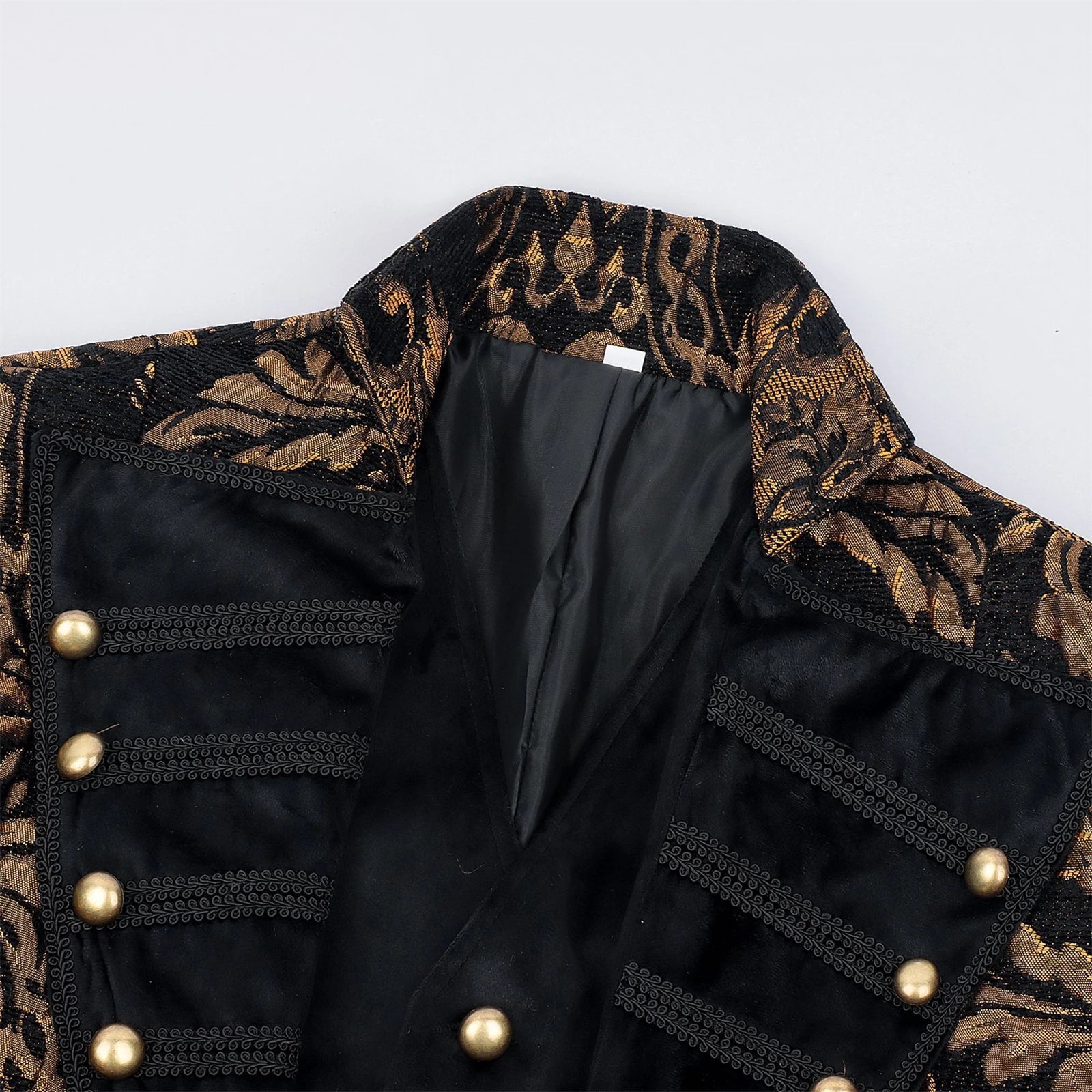 Redingote Brocart Homme - Style Militaire Gothique - détail 4