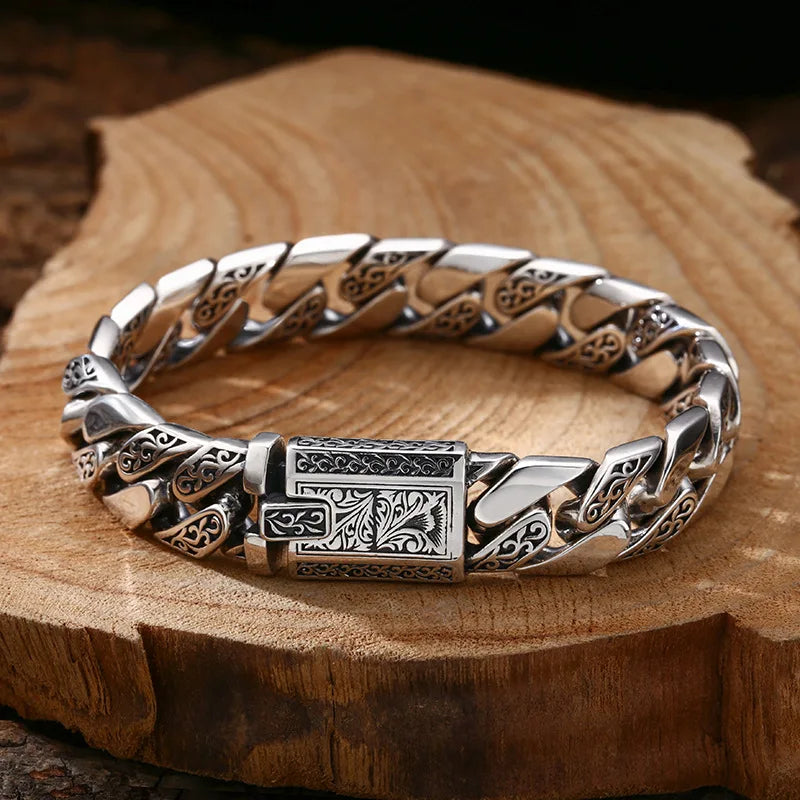 Bracelet Vigne Homme en Argent S925 - vue de profil 22