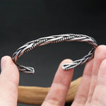 Bracelet Viking Torsadé - Jonc Acier Homme - Vignette | Steampunk Store