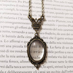 Vintage-Halskette mit ovaler Lupe - Octavia - Vignette | Steampunk Store