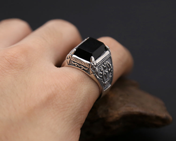 Bague En Argent 925 Massif Motif Casque Chevalier Warcraft - Style Punk Rock Biker - Neuf Avec étiquettes