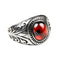 Bague Argent Grenat Homme