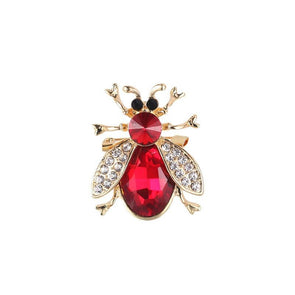 Broche Steampunk <br> Insecte Rouge