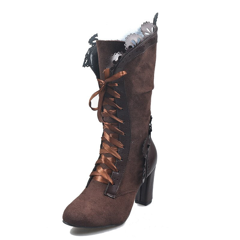 Botte steampunk femme pas shops cher