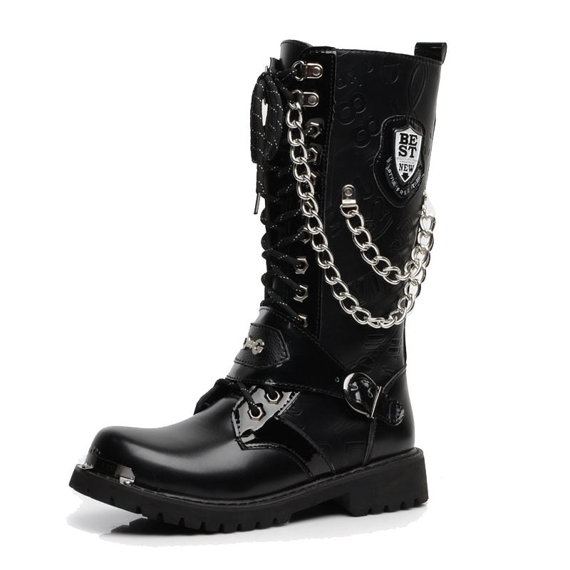 black steampunk boots