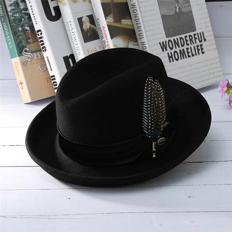 Chapeau Fedora Pliable En Feutre Pour Femme - Large Bord, Noir, Taille Unique (Tour De Tête 56-58 Cm) - 14