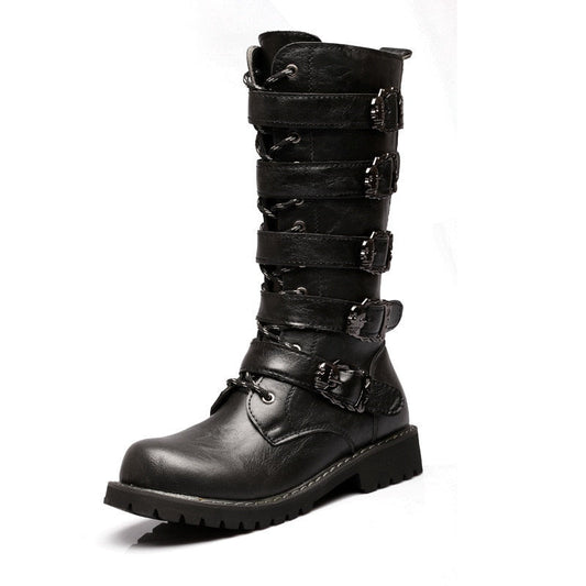 Men's Vintage Motorcycle Shoes - Steampunk Boots