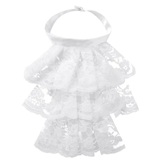 Col jabot détachable à volants en dentelle multicouche pour Col jabot détachable à volants en dentelle multicouche pour