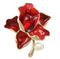 Fleur Broche rouge