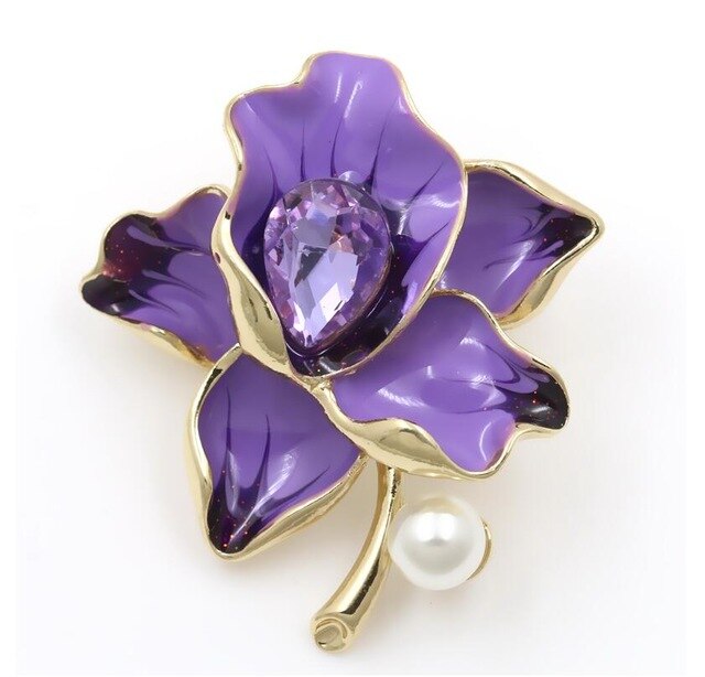 Fleur Broche mauve