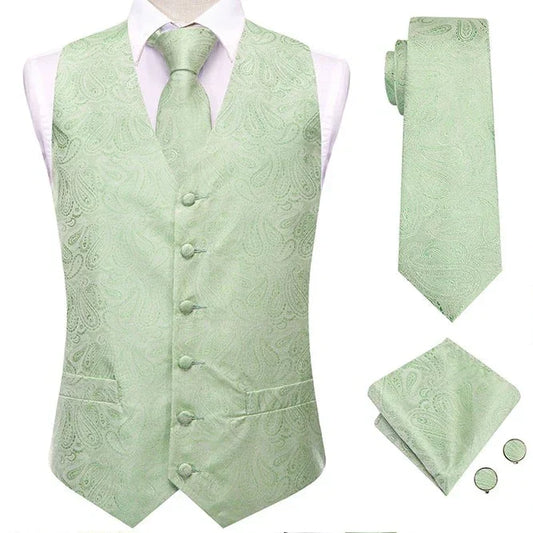 Gilet de Costume Vert pour Homme : Élégance et Raffinement