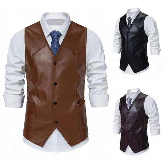 Gilet Cuir Homme Sans Manche - Dorian Gray